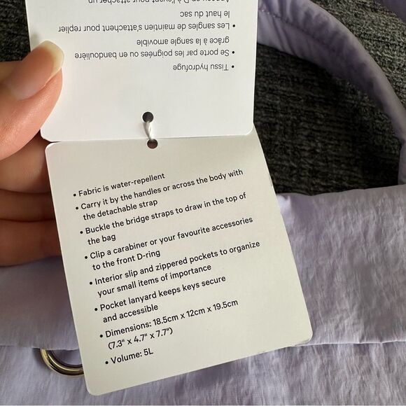 NWT Lululemon On My Level Crossbody Top Handle Tote Bag Micro 5L Lavender Frost - Picture 11 of 14